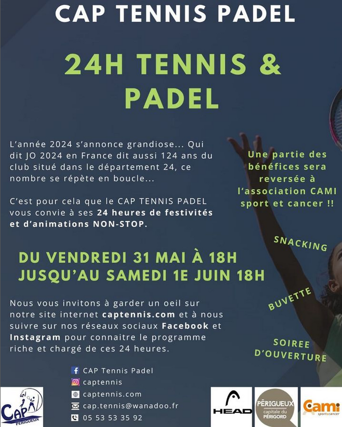 Cap Tennis organise 24 heures Tennis