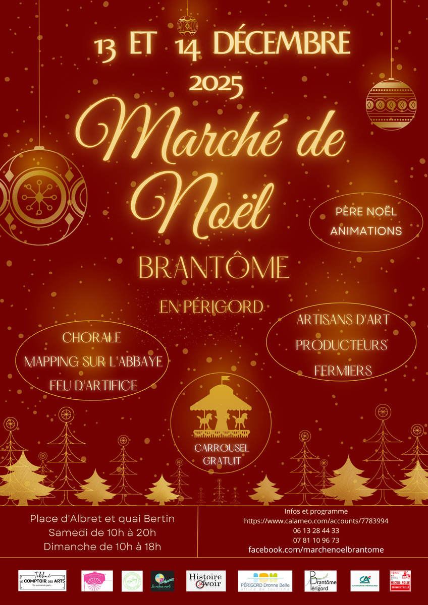 Marché de Noël de Brantôme en périgord