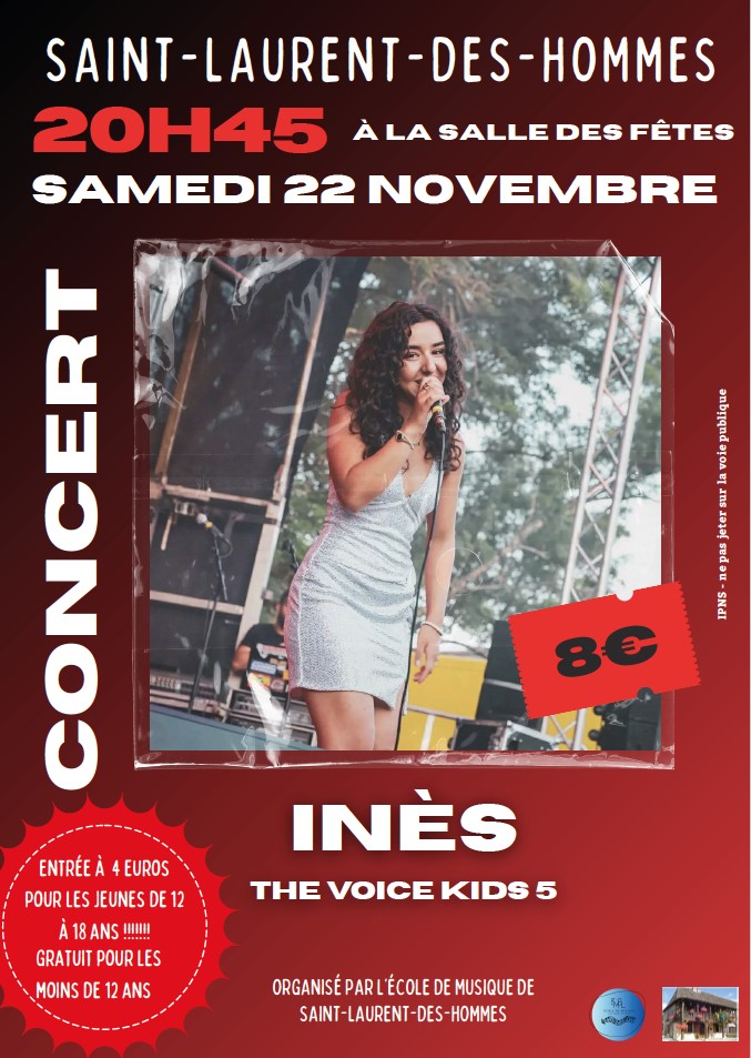 Concert avec Inès, finaliste de l'émission The ...