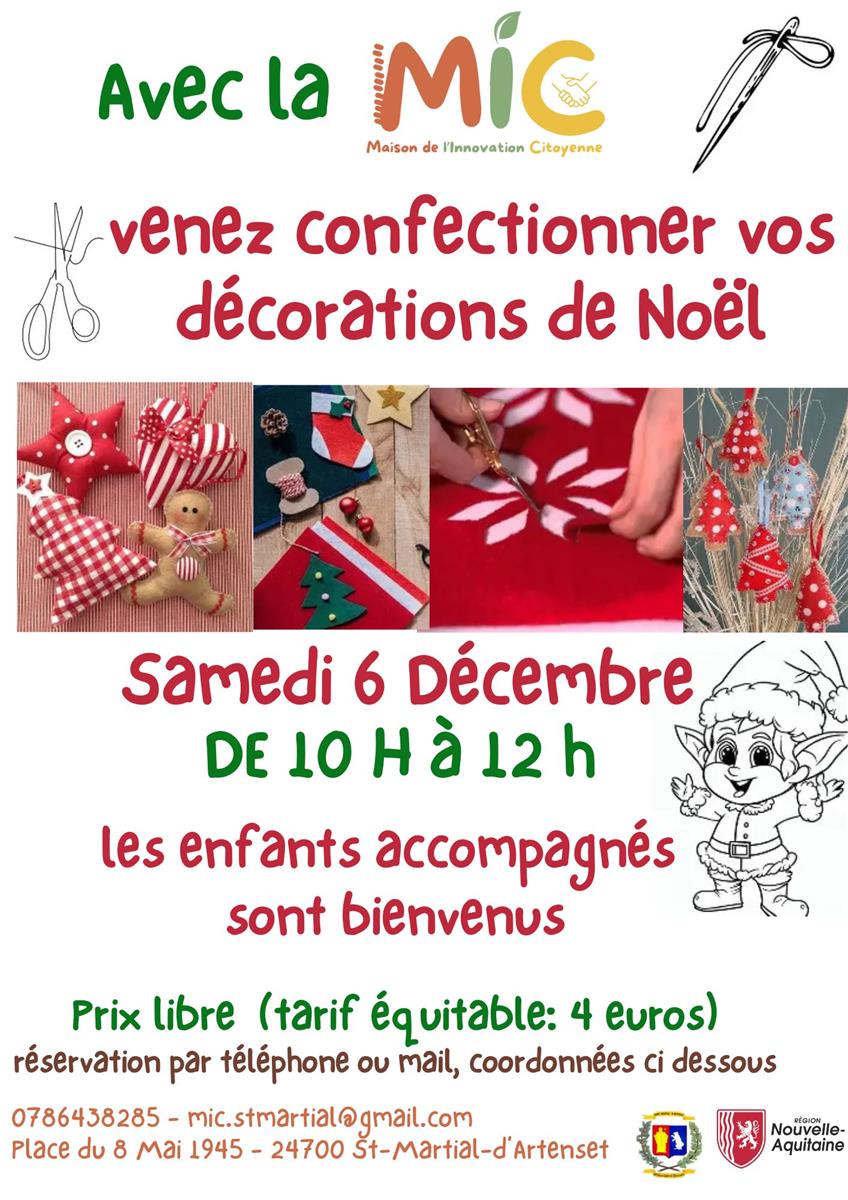 Confection de vos décorations de Noël