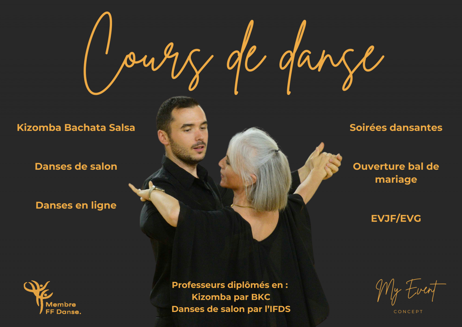 JEUDI à Bergerac Cours de danses à deux et solo