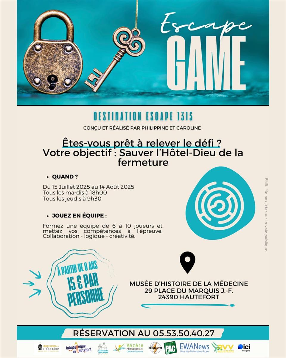 Escape Game - Hôtel-Dieu de Hautefort Musée d' ...