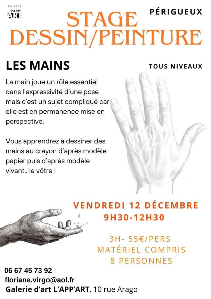 Stage dessin-peinture "Les mains"
