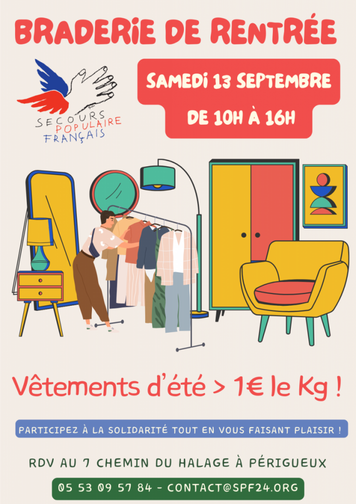 Braderie de rentrée du Secours populaire