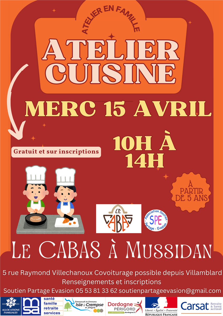Atelier cuisine enfants