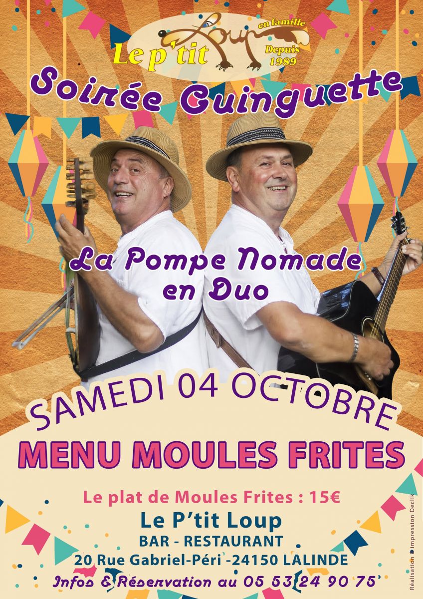 Soirée Moules Frites et GUINGUETTE