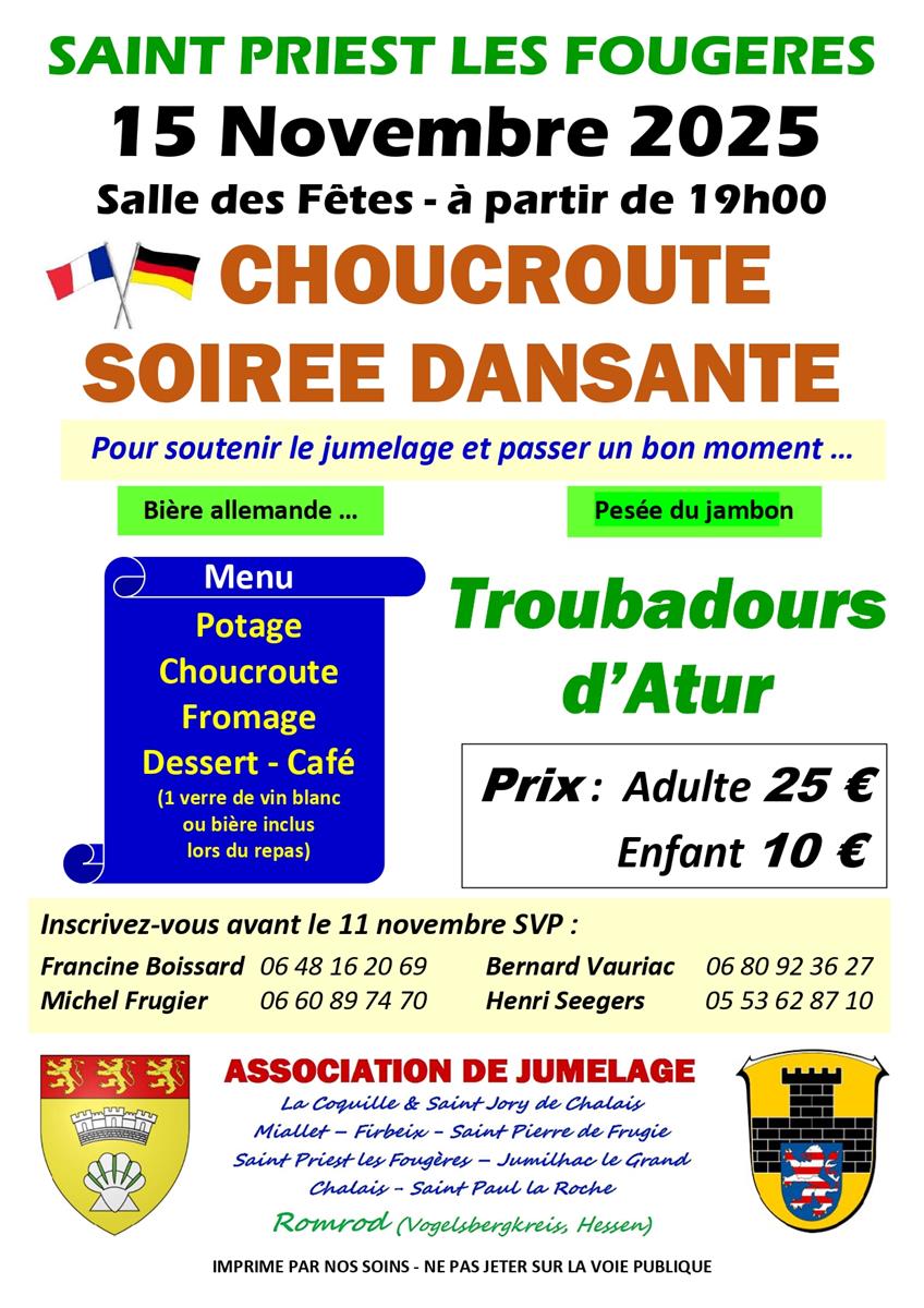 Choucroute - Soirée dansante