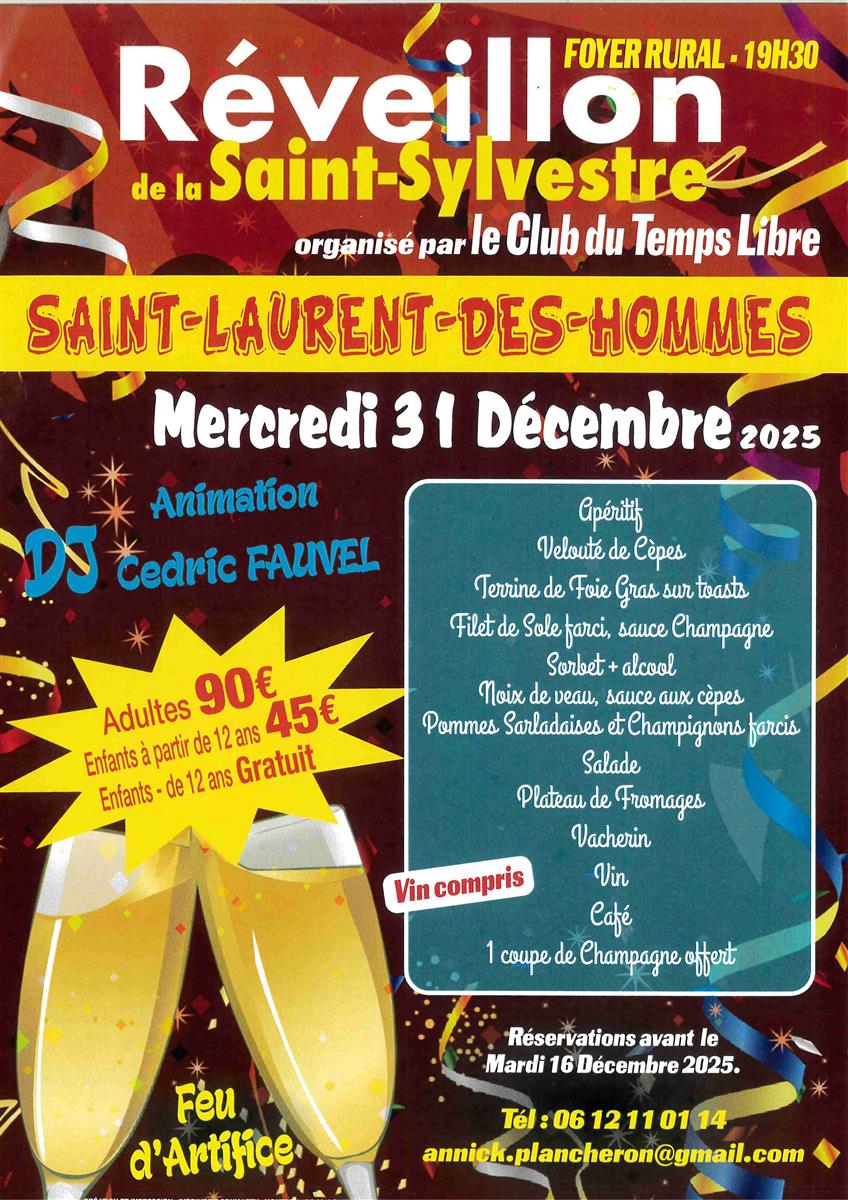 Réveillon St Sylvestre