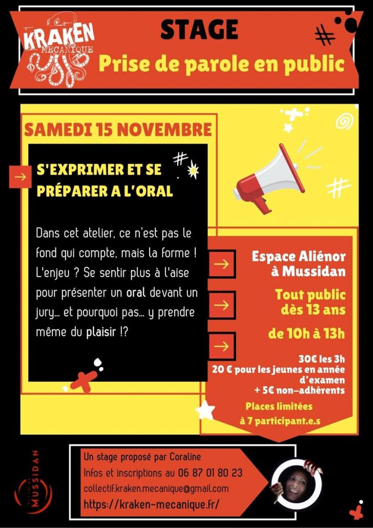 Stage Prise de parole en public