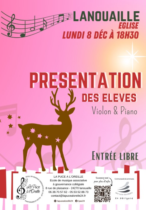 Présentation des élèves de l'école de musique