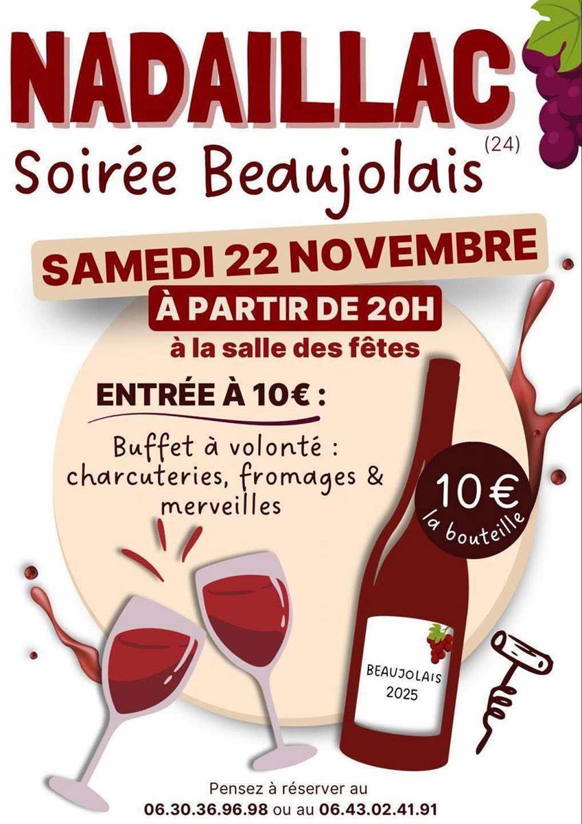 Soirée Beaujolais Nouveau à Nadaillac