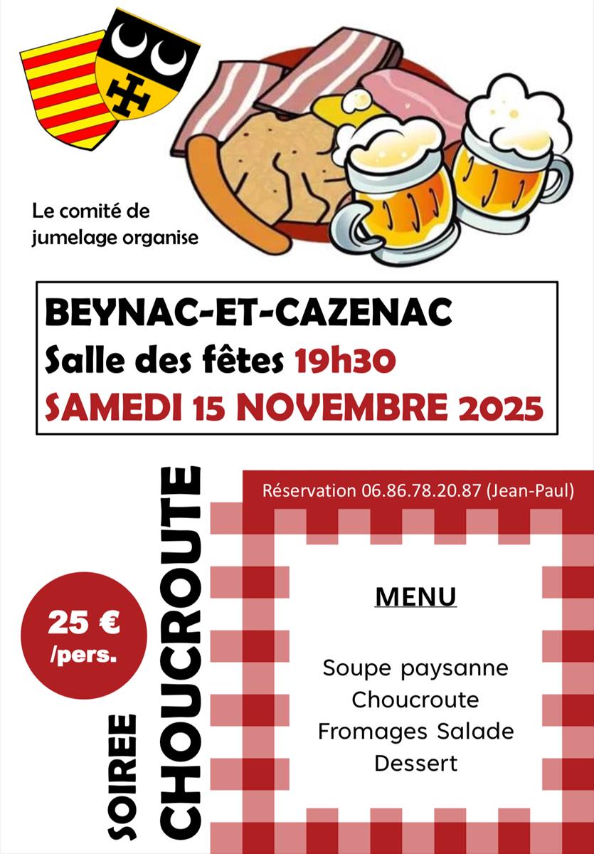 Repas choucroute à Beynac