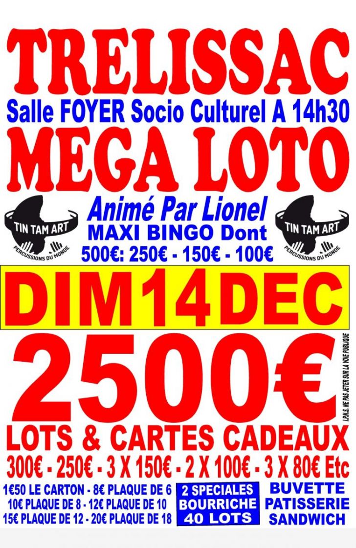 Loto de l'association Tin Tam Art