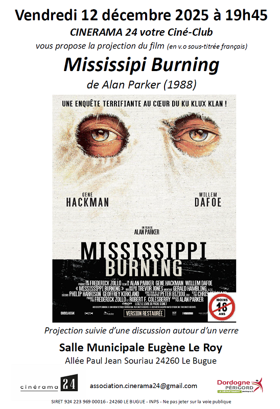 Ciné Club - Mississippi Burning (en V.O sous t ...