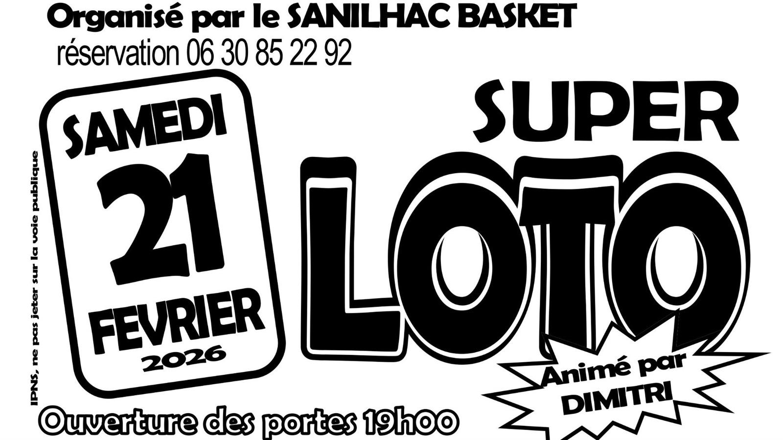 Super loto du club de basket de Sanilhac