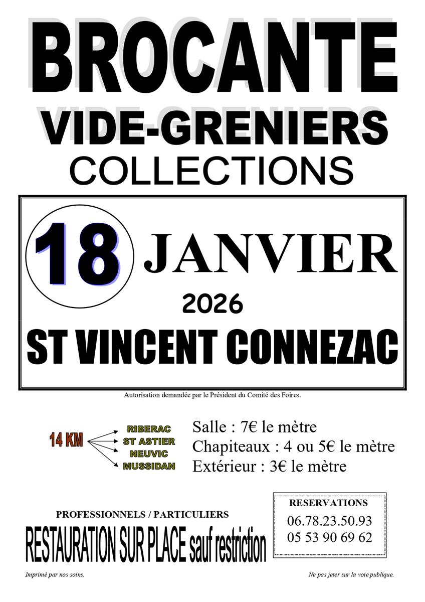 Brocante de Saint-Vincent de Connezac