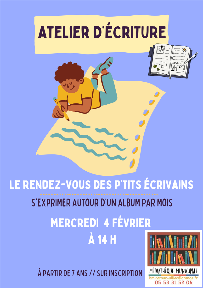 Atelier d'écriture [Médiathèque de Carsac]