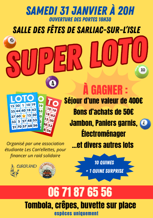 Super loto solidaire - 31 janvier - Salle des  ...