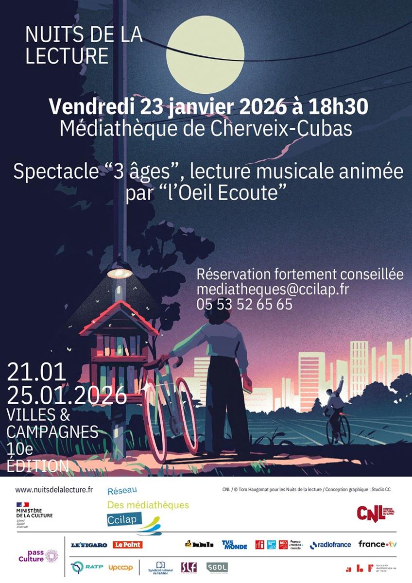 Nuits de la lecture - Spectacle 3 âges, lectur ...