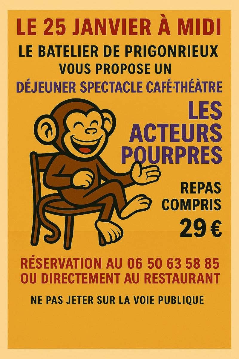 Dejeuner spectacle Les acteurs pourpres.