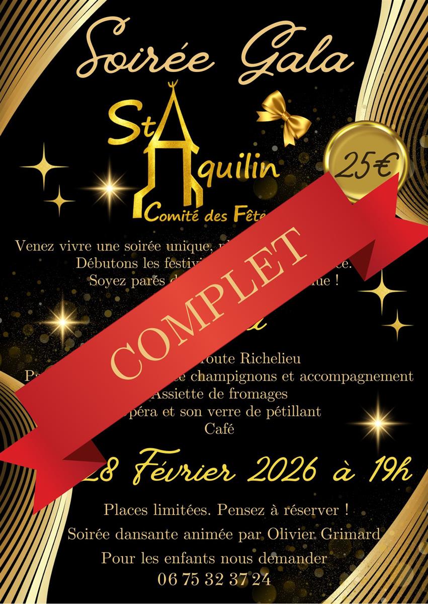 Soirée Gala - COMPLET