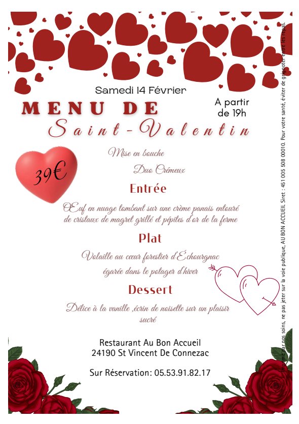 Saint-Valentin Au Bon Accueil