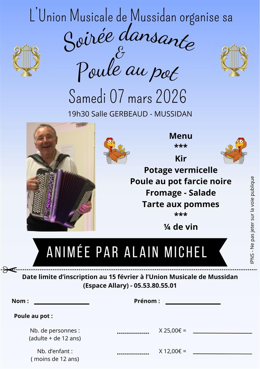 Repas avec soirée dansante