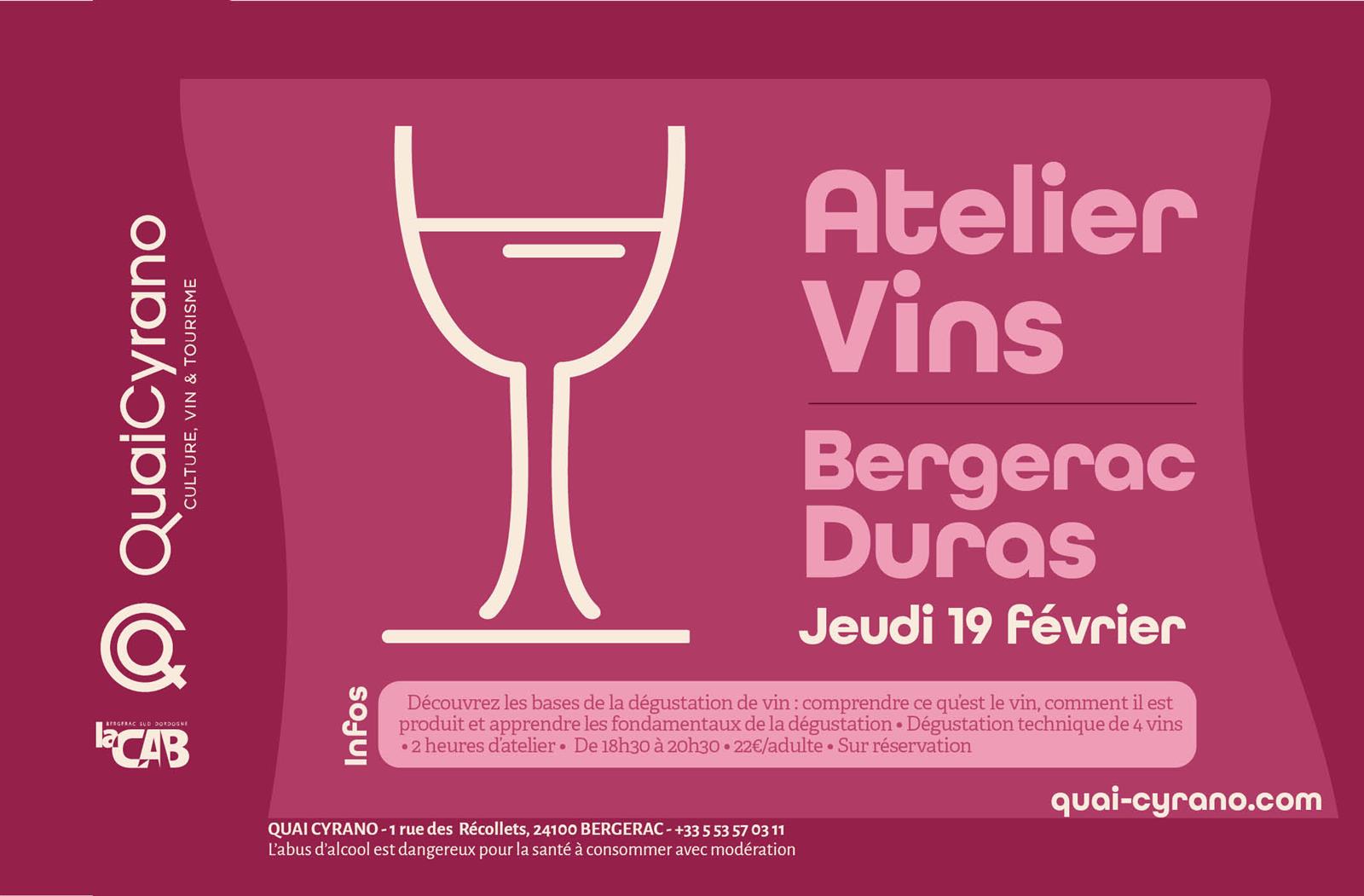 Atelier découverte | Vins Bergerac & Duras