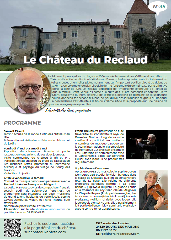 Châteaux en fête - Château du Reclaud