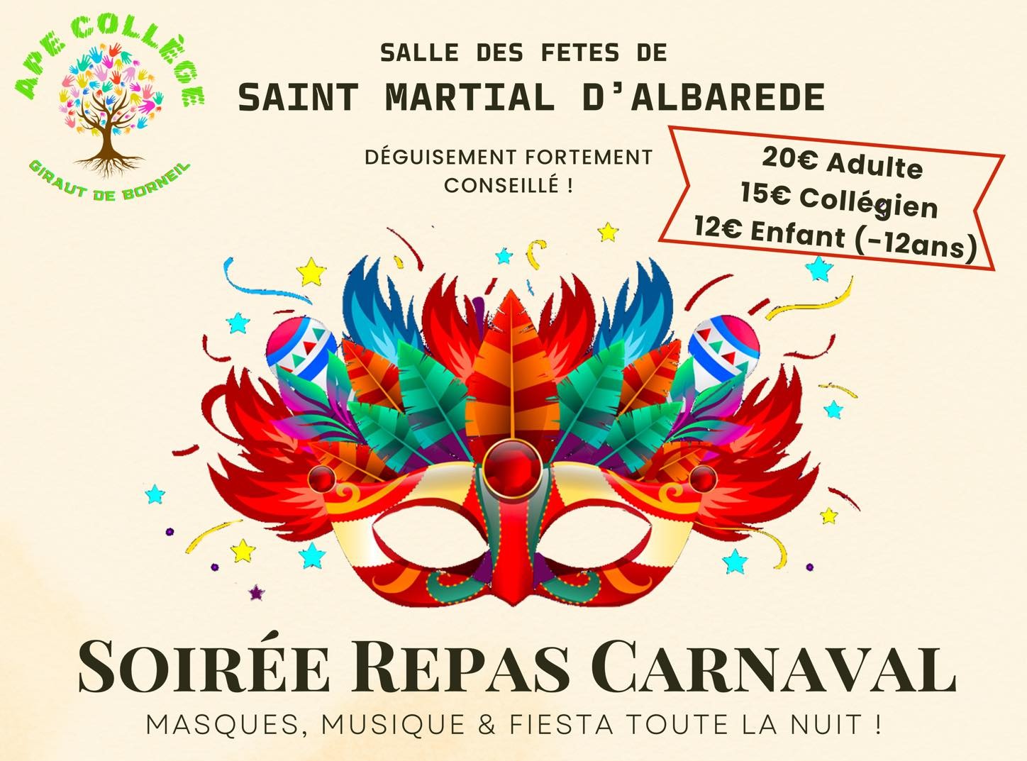 Soirée repas Carnaval