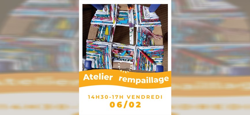 Atelier rempaillage de chaise en tissu
