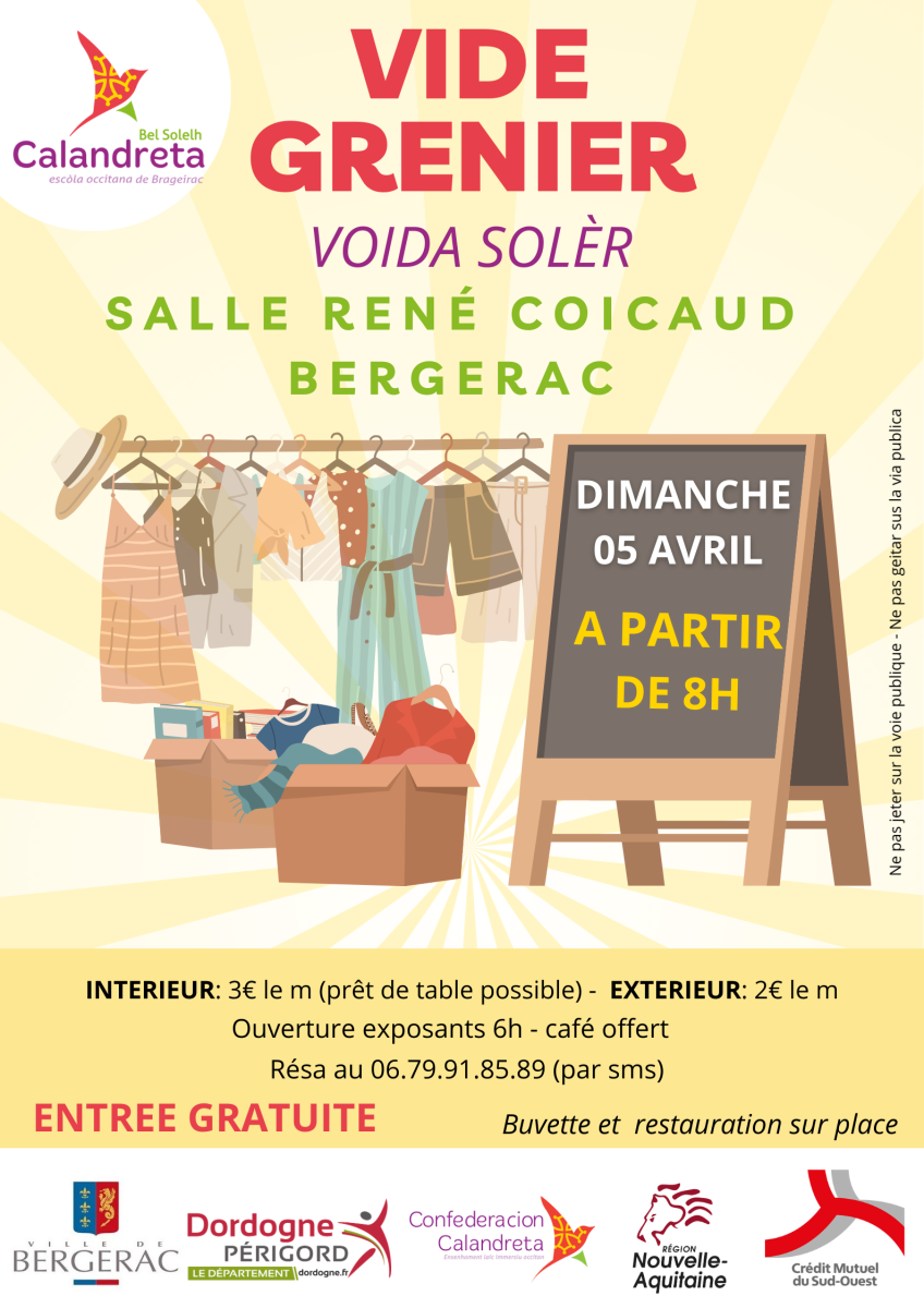 Vide-grenier Calandreta - Salle René Coicaud