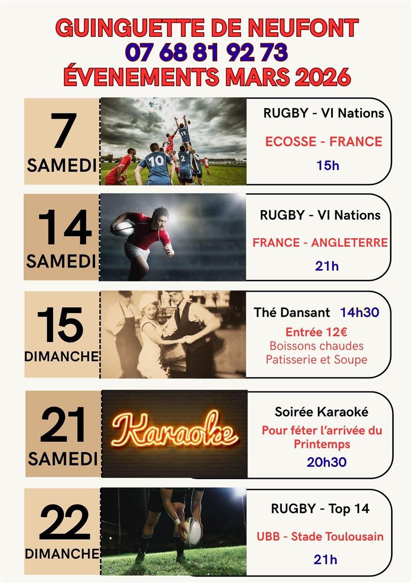 Rugby VI Nations - Ecosse france - la guinguet ...