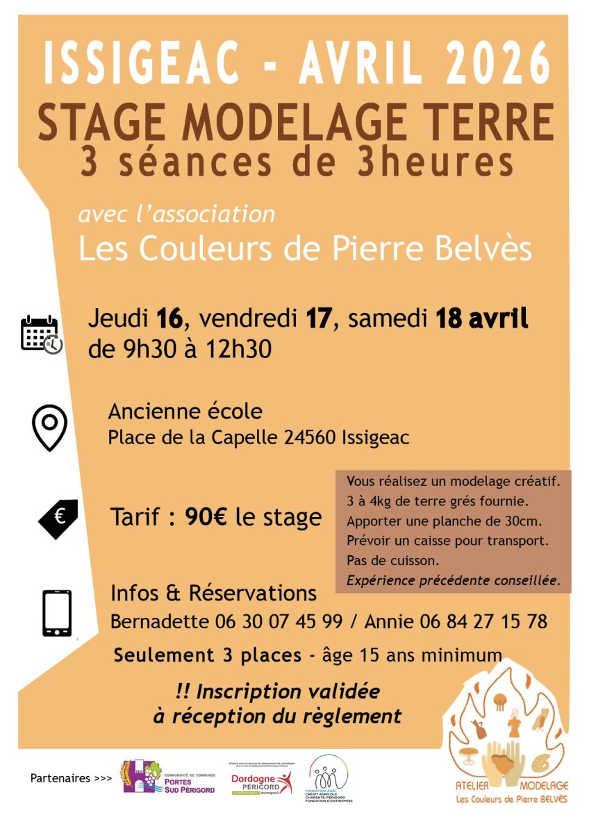 Stage modelage terre