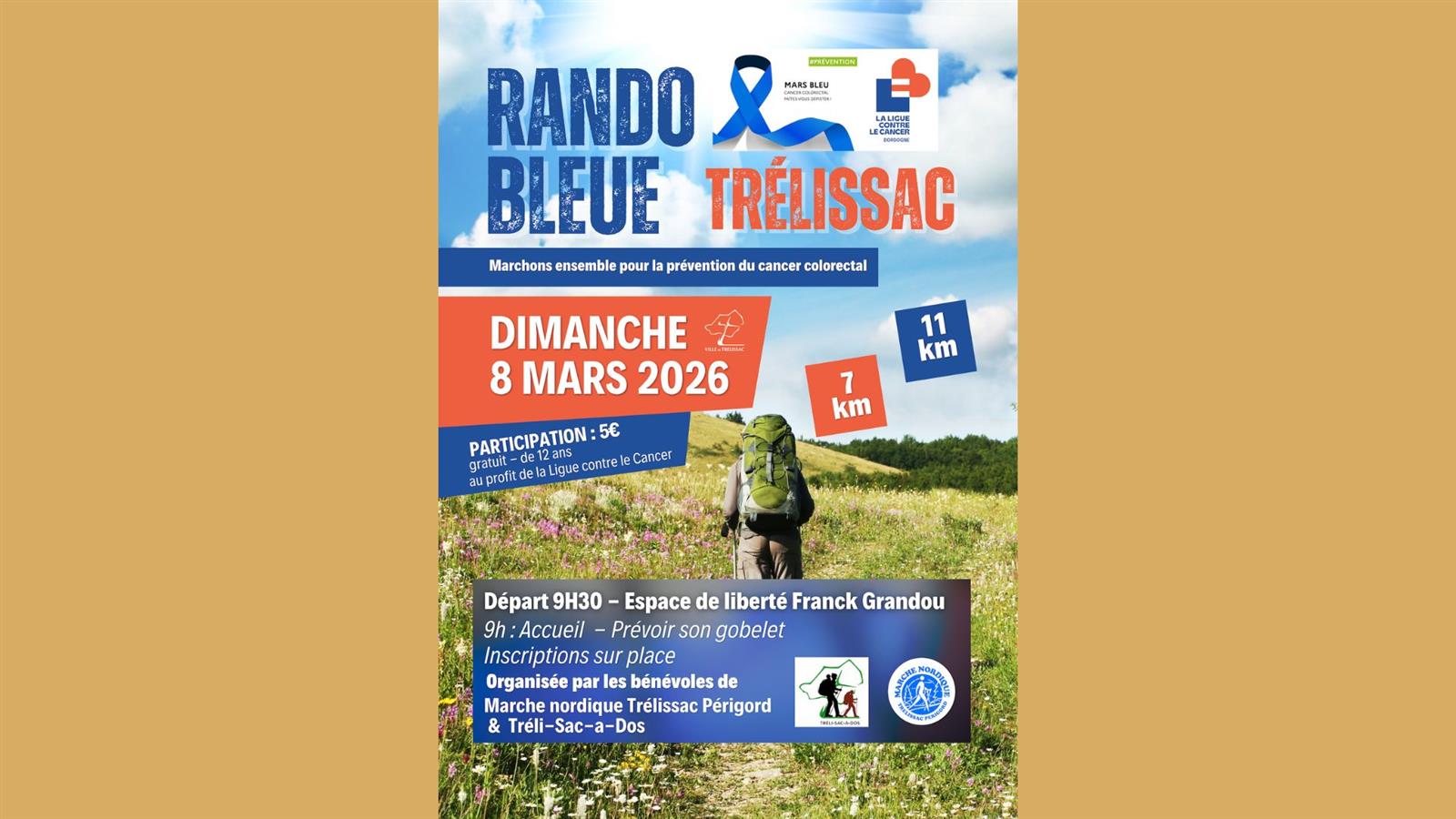 Rando Bleue pour la prévention du cancer color ...