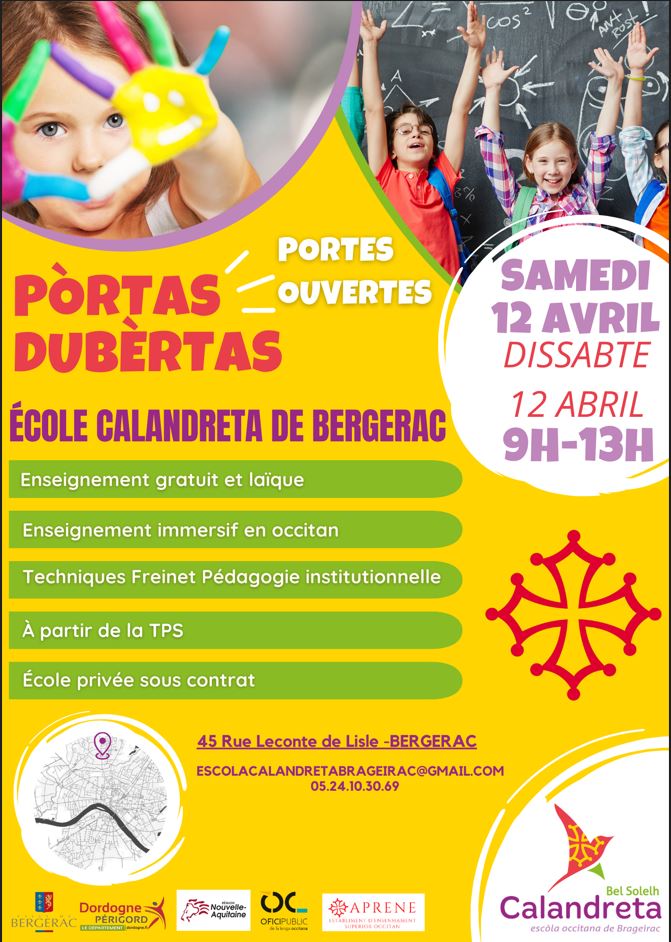 Portes ouvertes Ecole Calandreta Bel Solelh