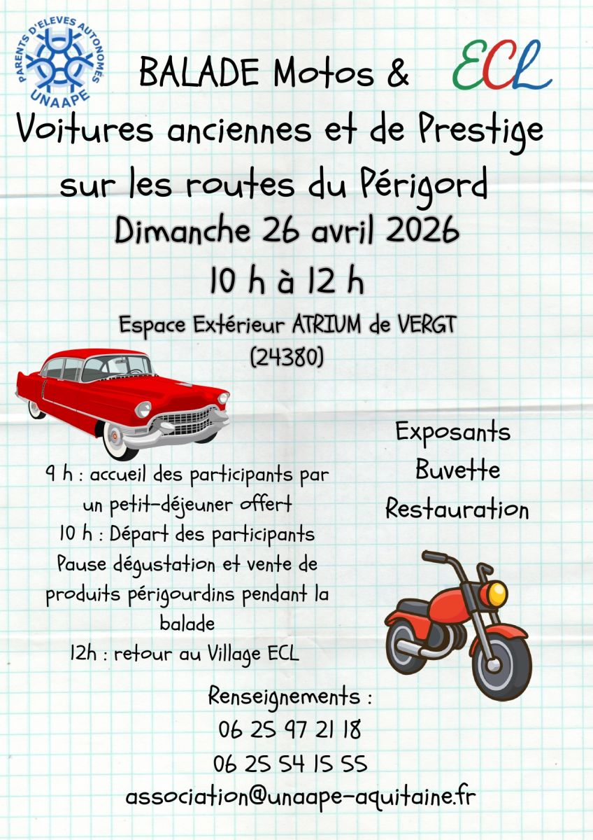 Balades Motos et voitures anciennes et de pres ...