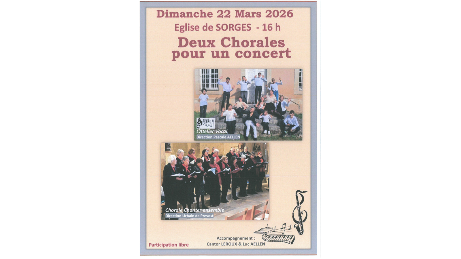 Deux chorales pour un concert