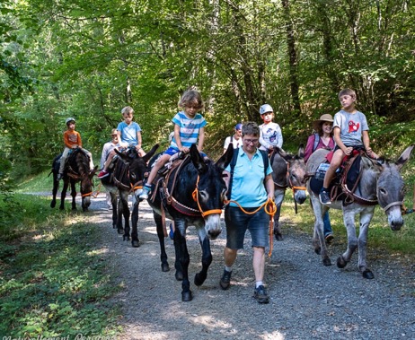 Balade à dos d’âne en famille