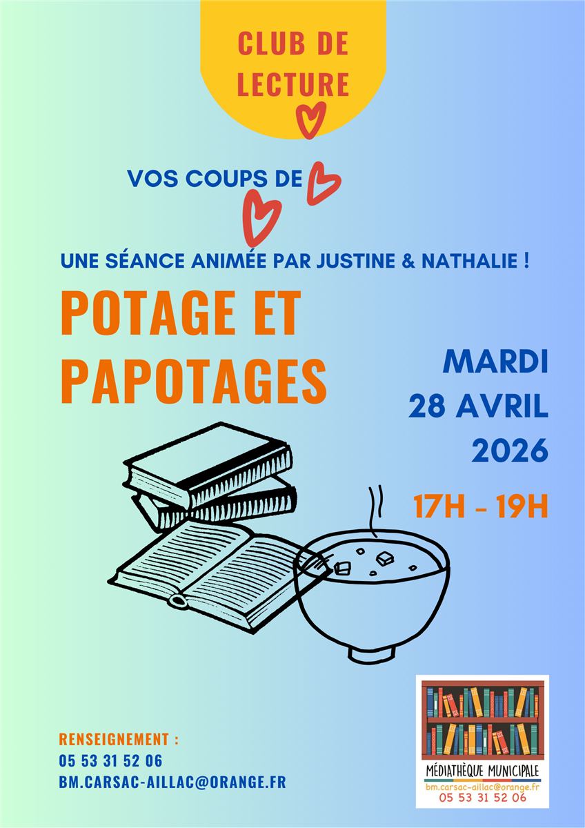 Club de lecture « Potages et... Papotages... »