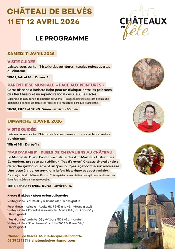 Visites guidées, parenthèse musicale, duels de ...