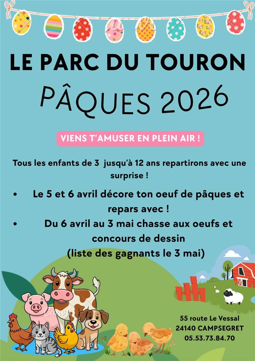 Chasse aux oeufs au parc du Touron