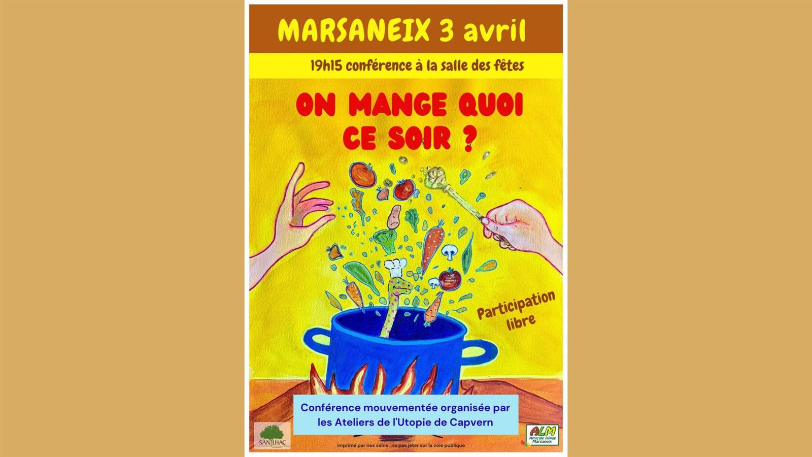 Conférence "On mange quoi ce soir ?"