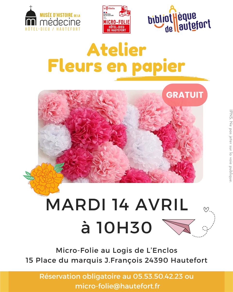Atelier fleurs en papier
