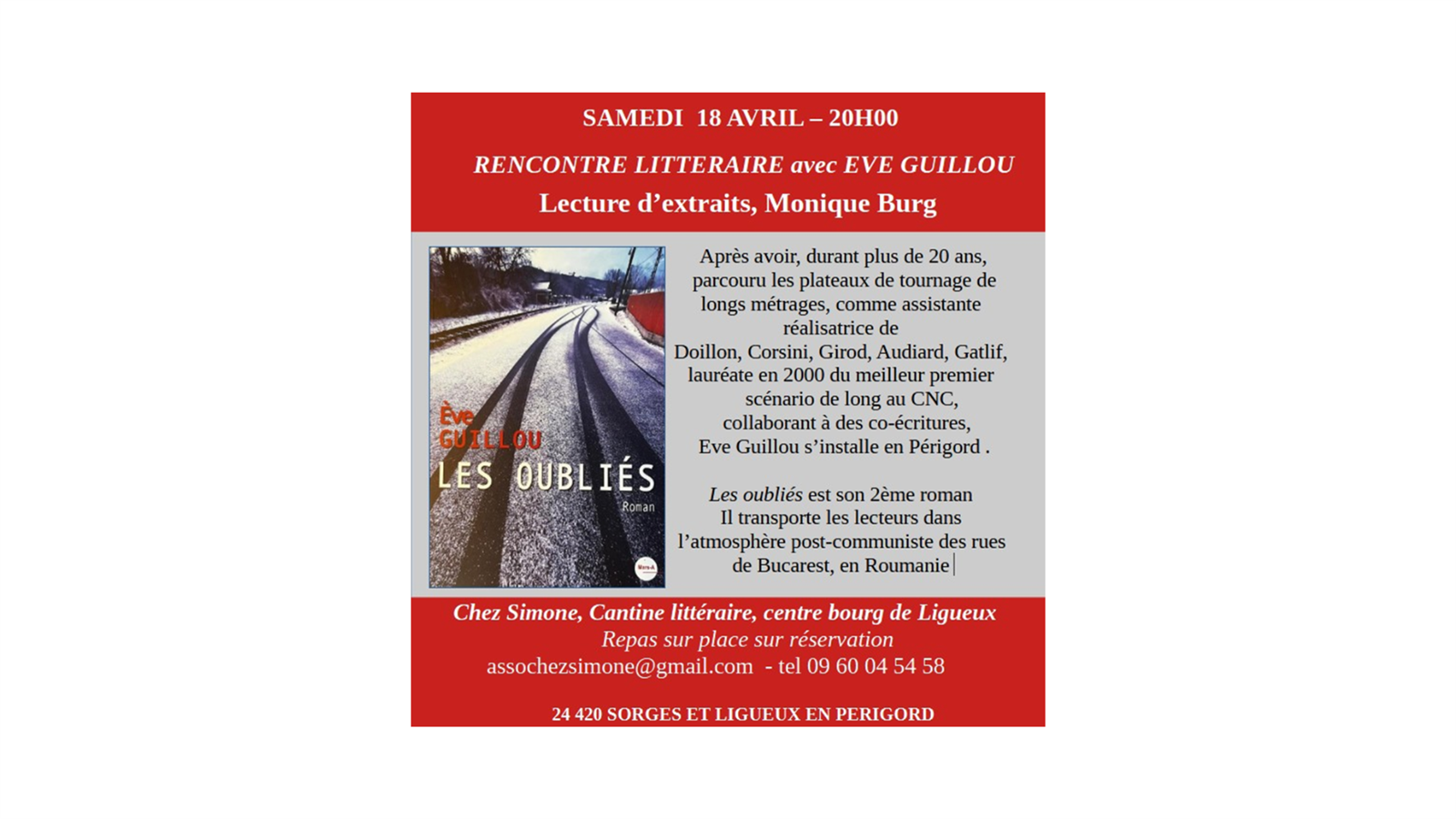 Rencontre littéraire avec Eve Guillou