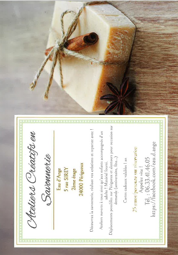 Atelier créatif de savons