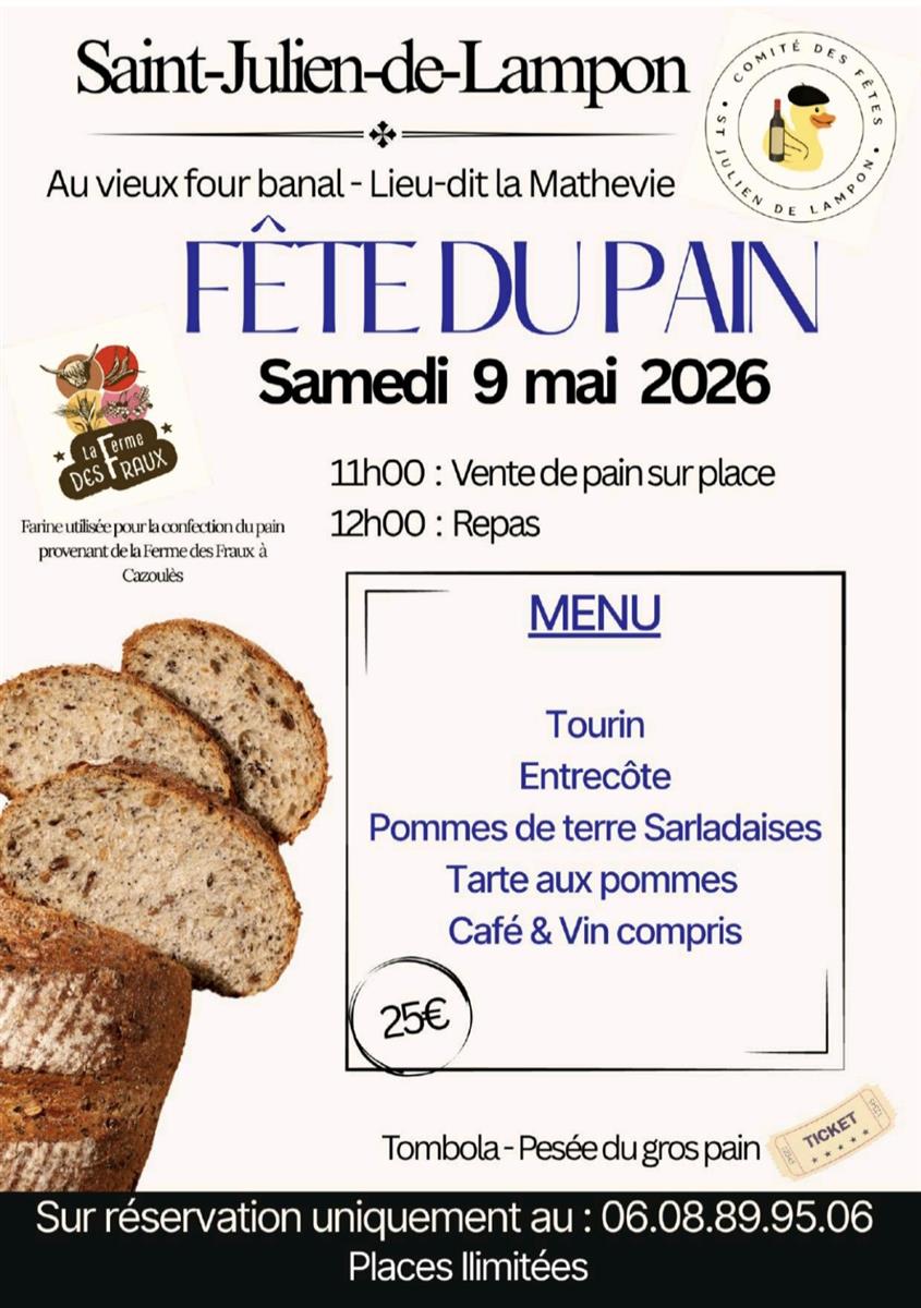 Fête du pain à Saint Julien de Lampon
