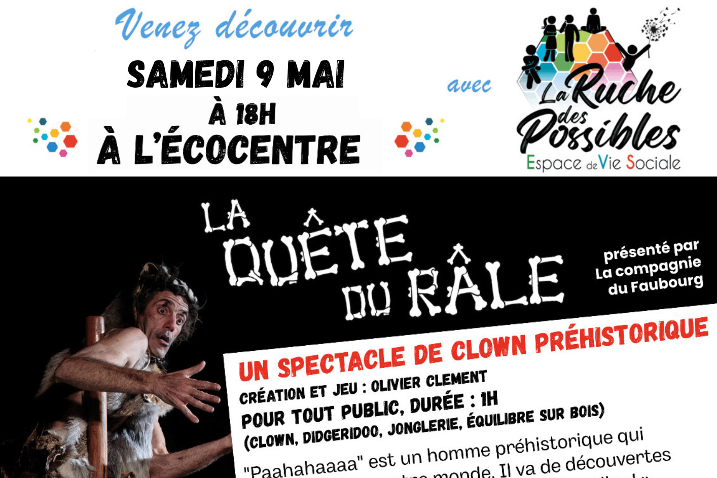 Spectacle de clown préhistorique : "La quête d ...