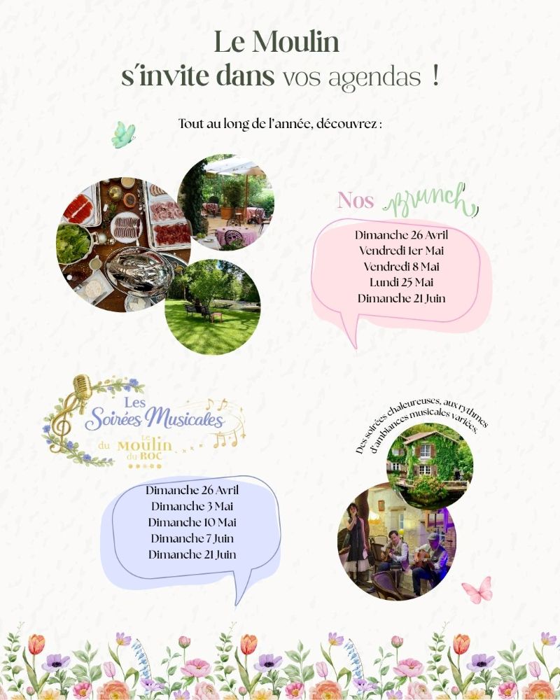 Les soirées musicales au Moulin du Roc !