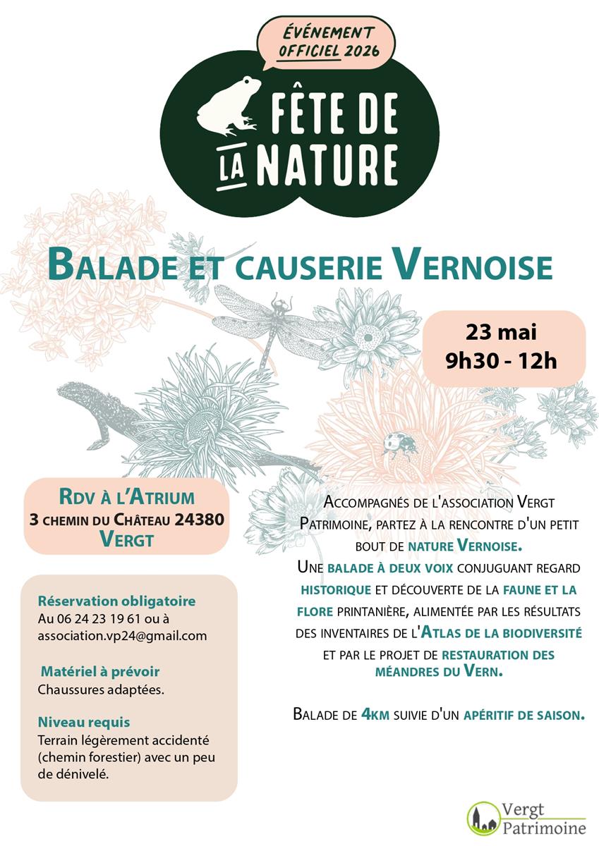 Fête de la nature : Balade et causerie Vernoise